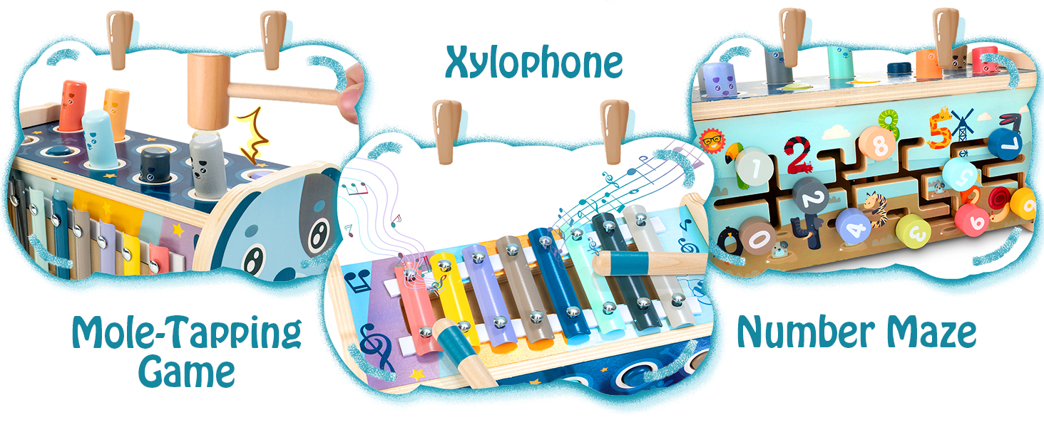 Mole-tapping game toy for toddlers