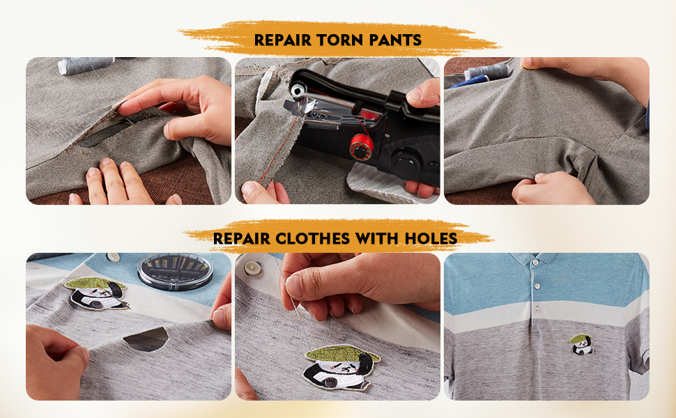 REPAIR TORN PANTS AND REPAIR CLOTHES WITH HOLES