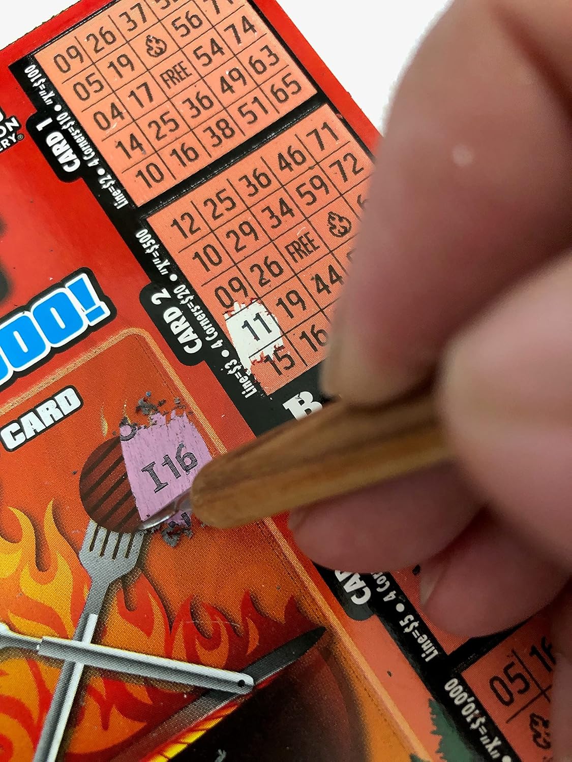 Lottery Card Scratching Tool. Wood Handle (Clear Finish) and a Metal tip. eBaydiy Tools