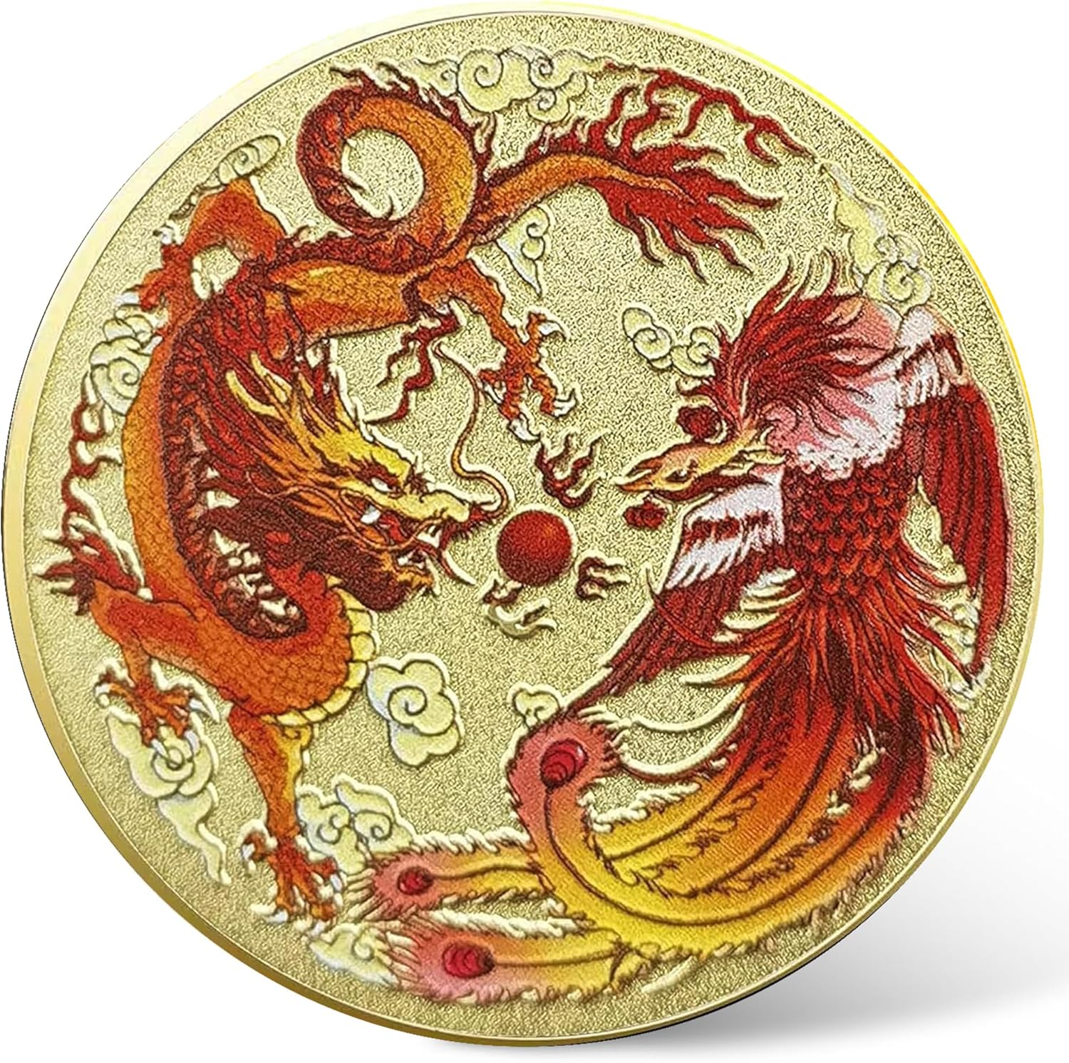 Chinese Lucky Coin Unleash The Power of The Dragon and Phoenix - Lottery Tickets Scratcher Tool eBaydiy Tools