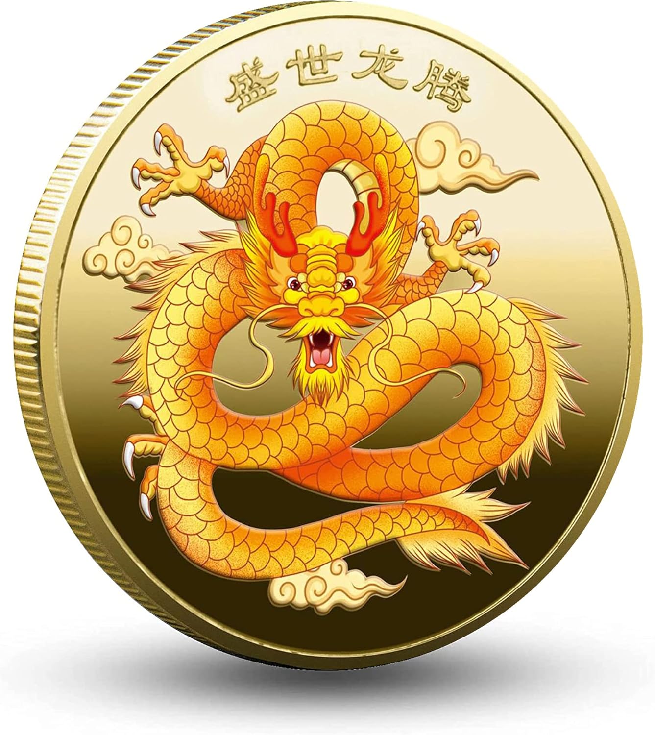 Flying Holy Loong Lucky Coin Lottery Ticket Scratcher Tool - Chinese Good Luck Charms Challenge Coin eBaydiy Tools