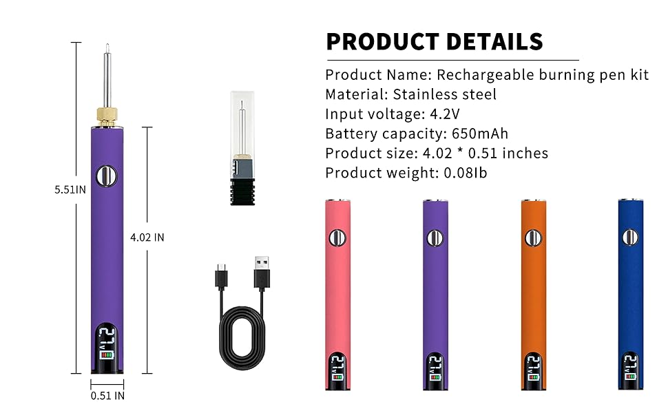Rechargeable Thread Burning Kit, Digital Cable Tie Burning Pen