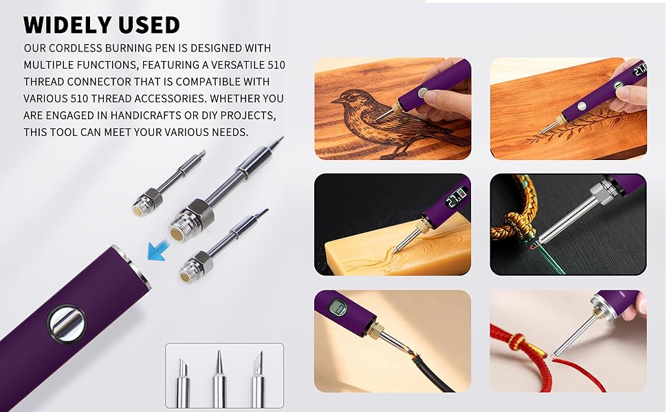 Rechargeable Thread Burning Kit, Digital Cable Tie Burning Pen