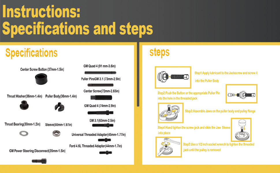 power steering pulley puller/installer