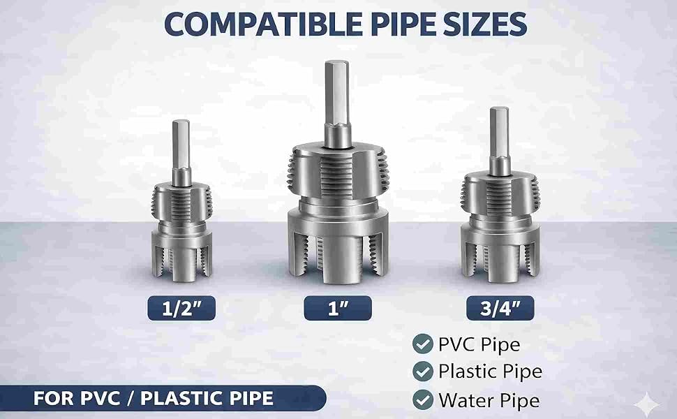 integrated internal & external pipe threading tool