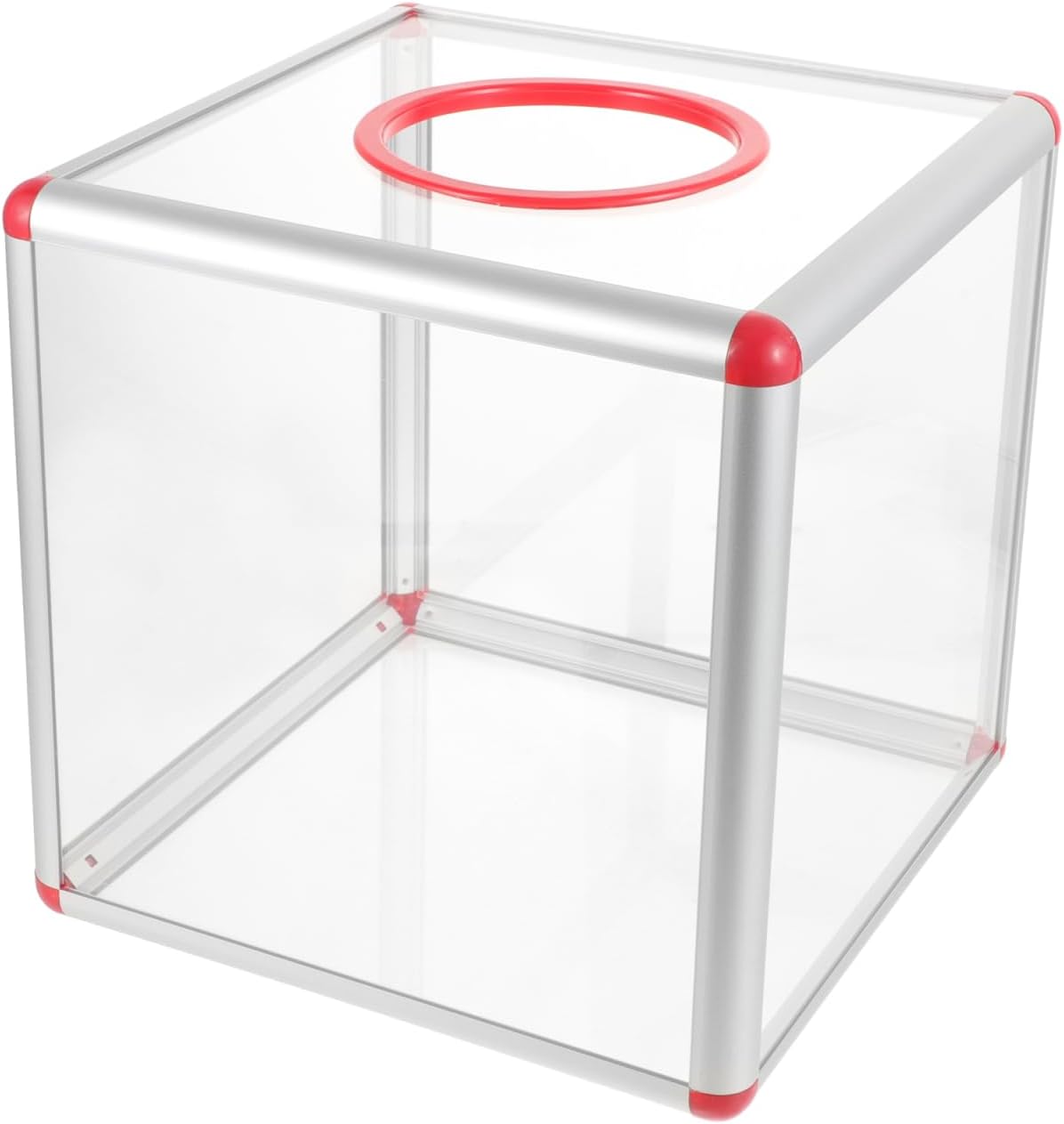 GANAZONO Clear Acrylic Raffle Box with Slot 9.84 Inch Square Lottery Box for Ballot Tickets Office Event Donation Collection eBaydiy Tools