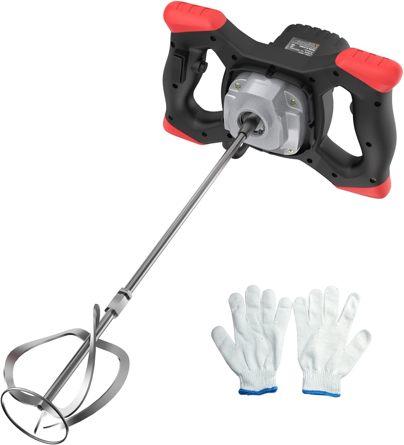 IMAYCC Cement Mixer 2100W, Portable Concrete Mixer, 110V Handheld Mud Mixer for Motar,Paint, Grout, Plaster, Thinset,Fodder Stirring Tool