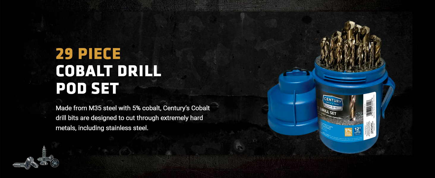 29 piece cobalt drill pod set