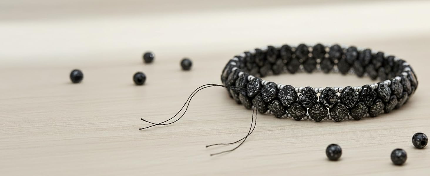 Trimming thread ends close to beads without fraying