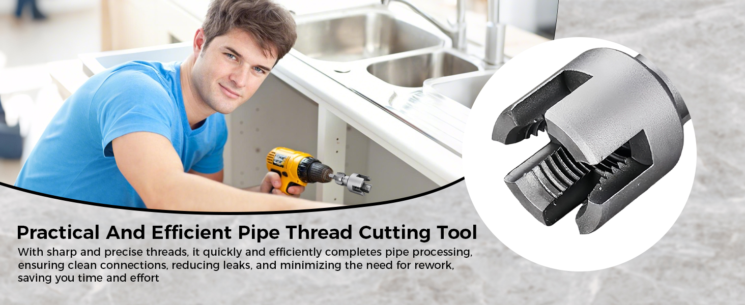 integrated internal &amp;amp; external pipe threading tool