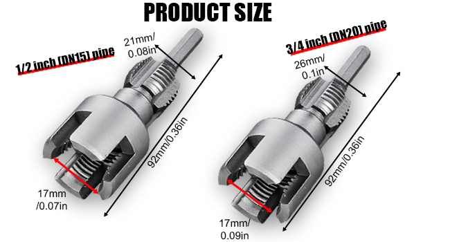 integrated internal &amp;amp; external pipe threading tool