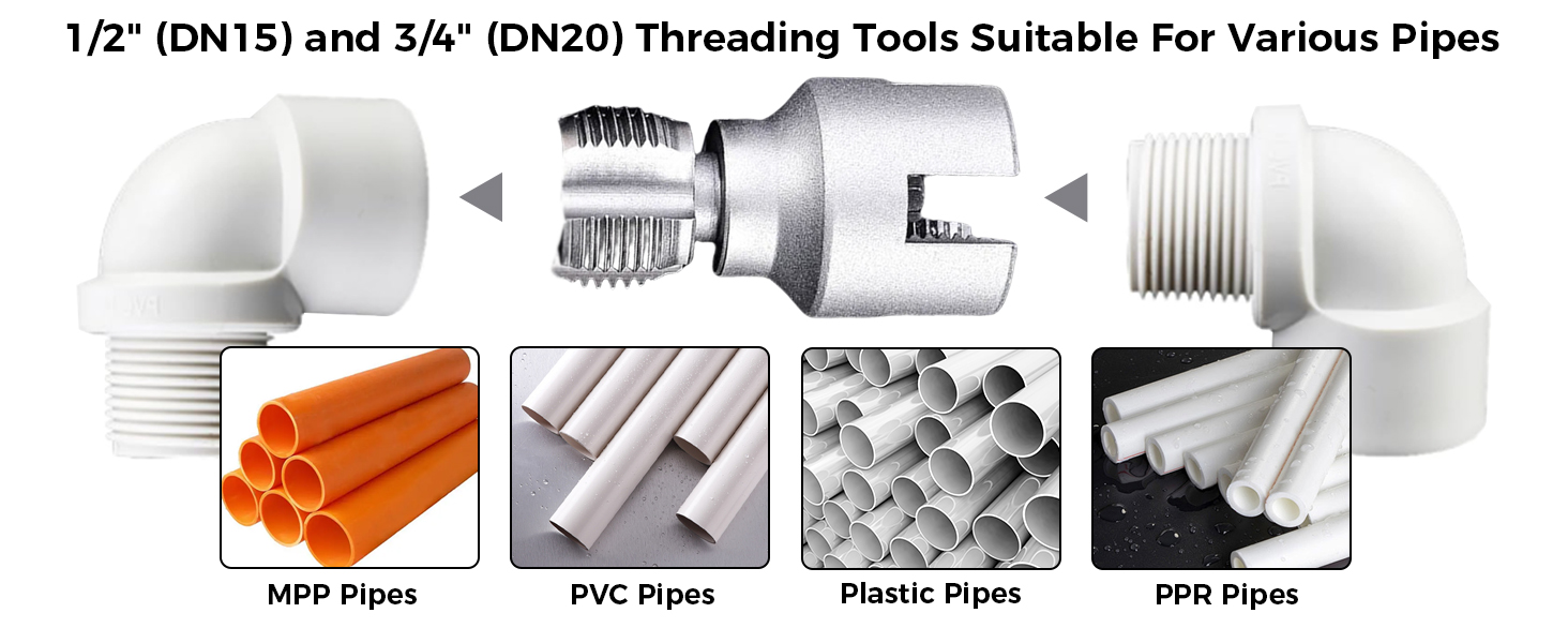 internal and external pipe threading tool