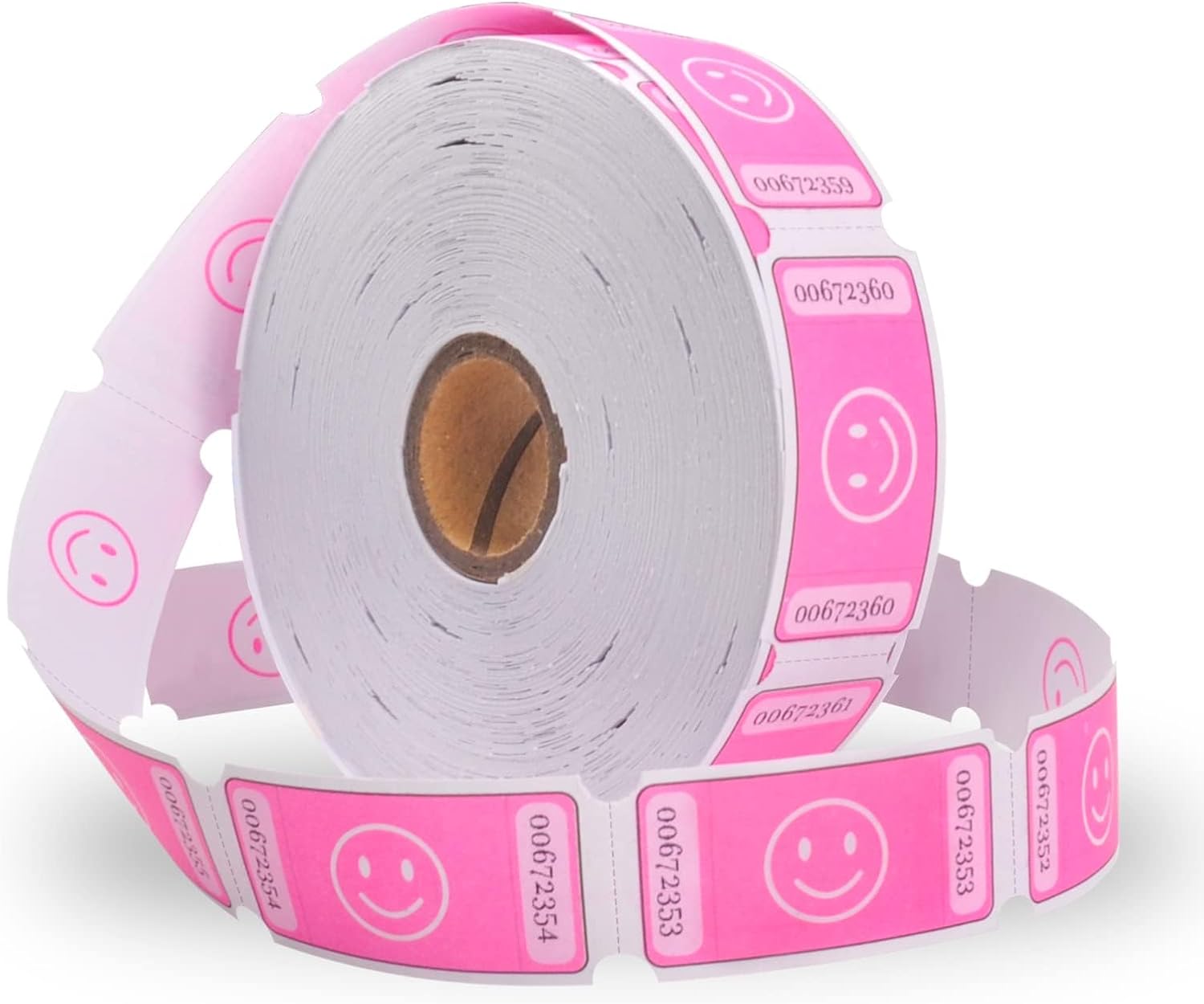 L LIKED Smile Raffle Tickets Roll,Each Tickets 1"x2",for Events, Entry, Class Reward, Fundraiser & Prizes,1000 Tickets Per Roll -Pink eBaydiy Tools