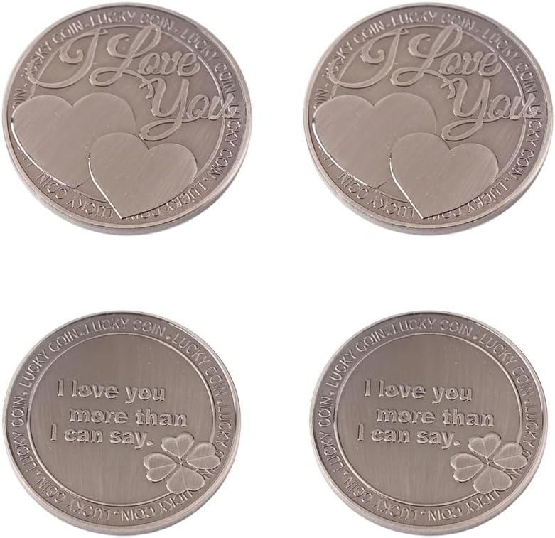 NOIAFZY 4Pcs Four Leaf Clover Lucky Coin Unique Lottery Ticket Scratcher Tool with Alloy Metal Material eBaydiy Tools