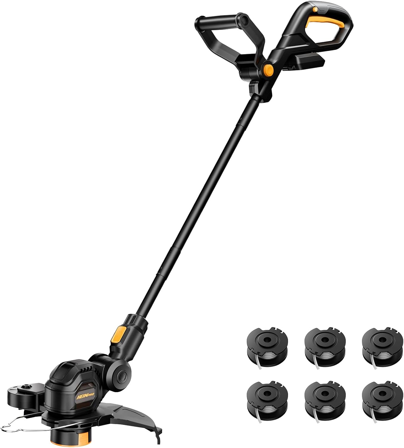 Cordless String Trimmer Compatible with Dewalt 20V MAX Battery, 12-Inch Electric Weed Wacker, Auto Line Feed, Weed Eater Battery Powered Grass Trimmer, w/ 6 Line Spools, Black(Tool Only)
