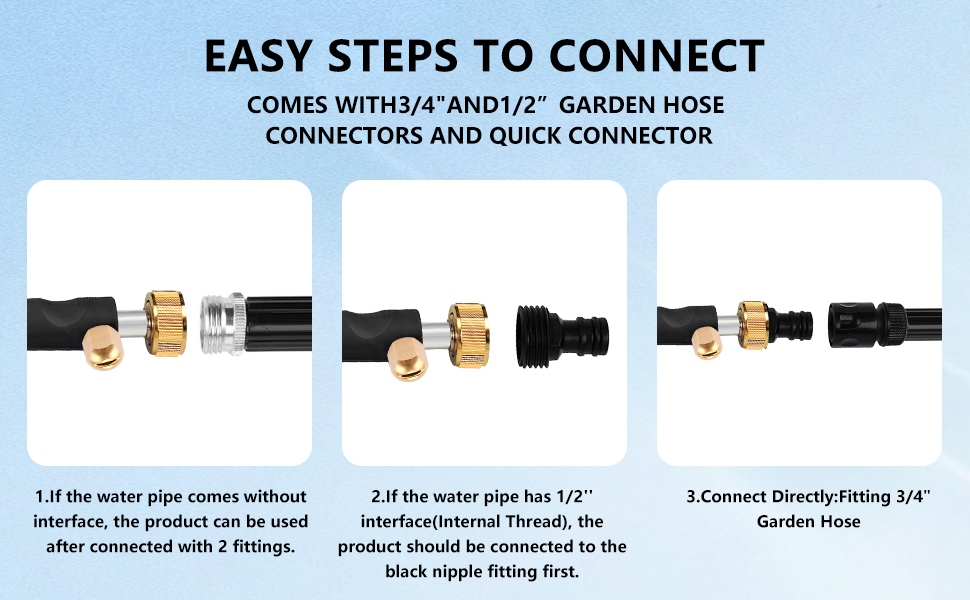 2-in-1 Jet Nozzle Power Washer for House
