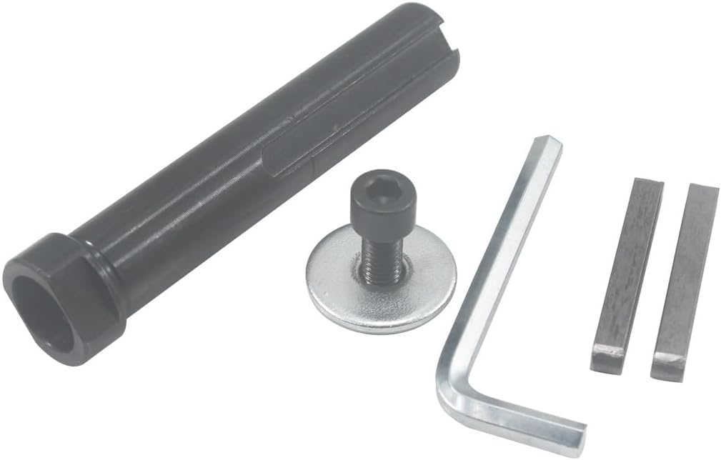 Burnishing Polishing Machine Shaft Set, 5/8"-11 Thread Shaft Extension fit Angle Grinder for Burnishing Polishing Drum, Drawing Wheels