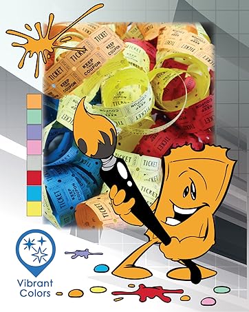 raffle tickets and vibrant colors