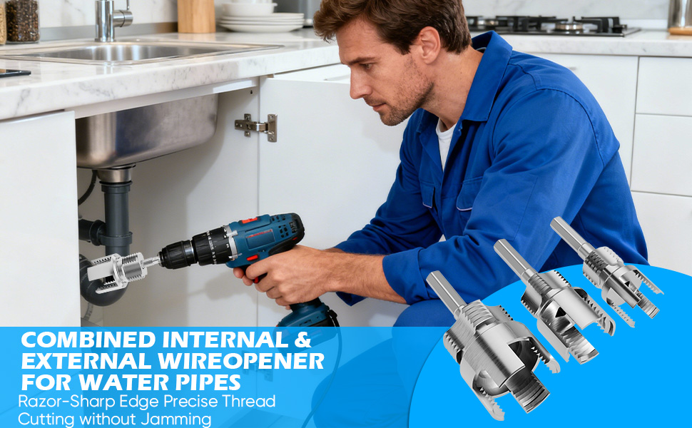 internal and external pipe threading tool