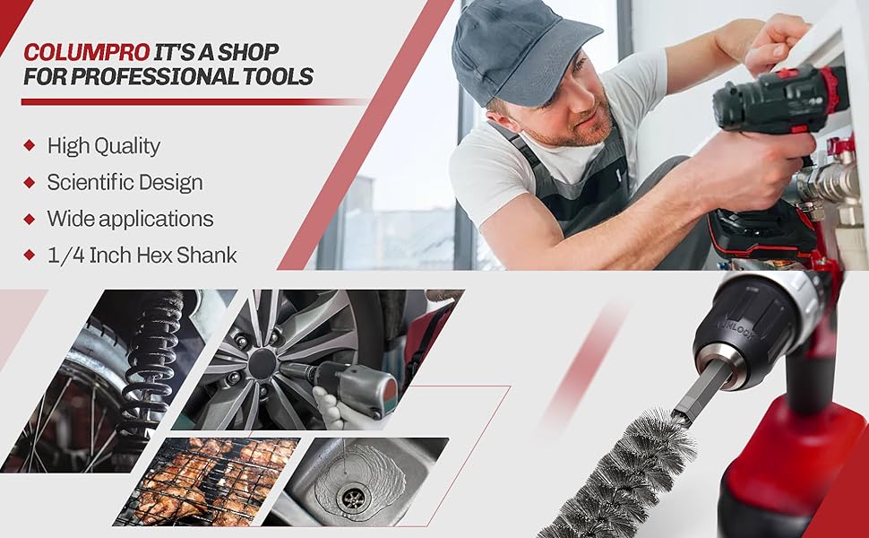 Columpro 304 Stainless Steel Bore Brush