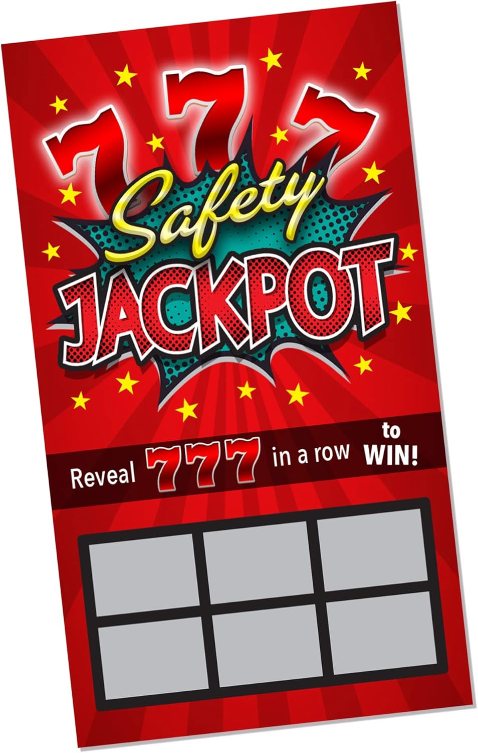 Safety Jackpot Scratch & Win - (100 Pack) - Workplace Safety Scratch Off Game Tickets - Employee Incentive eBaydiy Tools