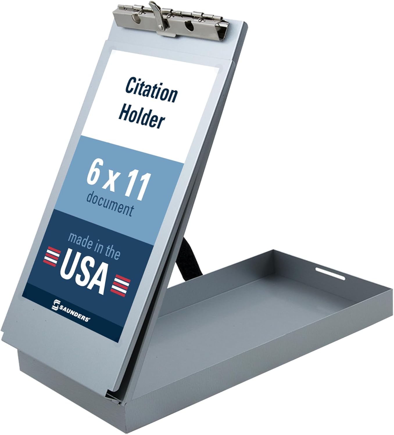 Saunders Silver Recycled Aluminum Citation Holder - Citation Size Document and Ticket Holder for Police Officers, Warehouse Workers, and Business Use (12205) eBaydiy Tools