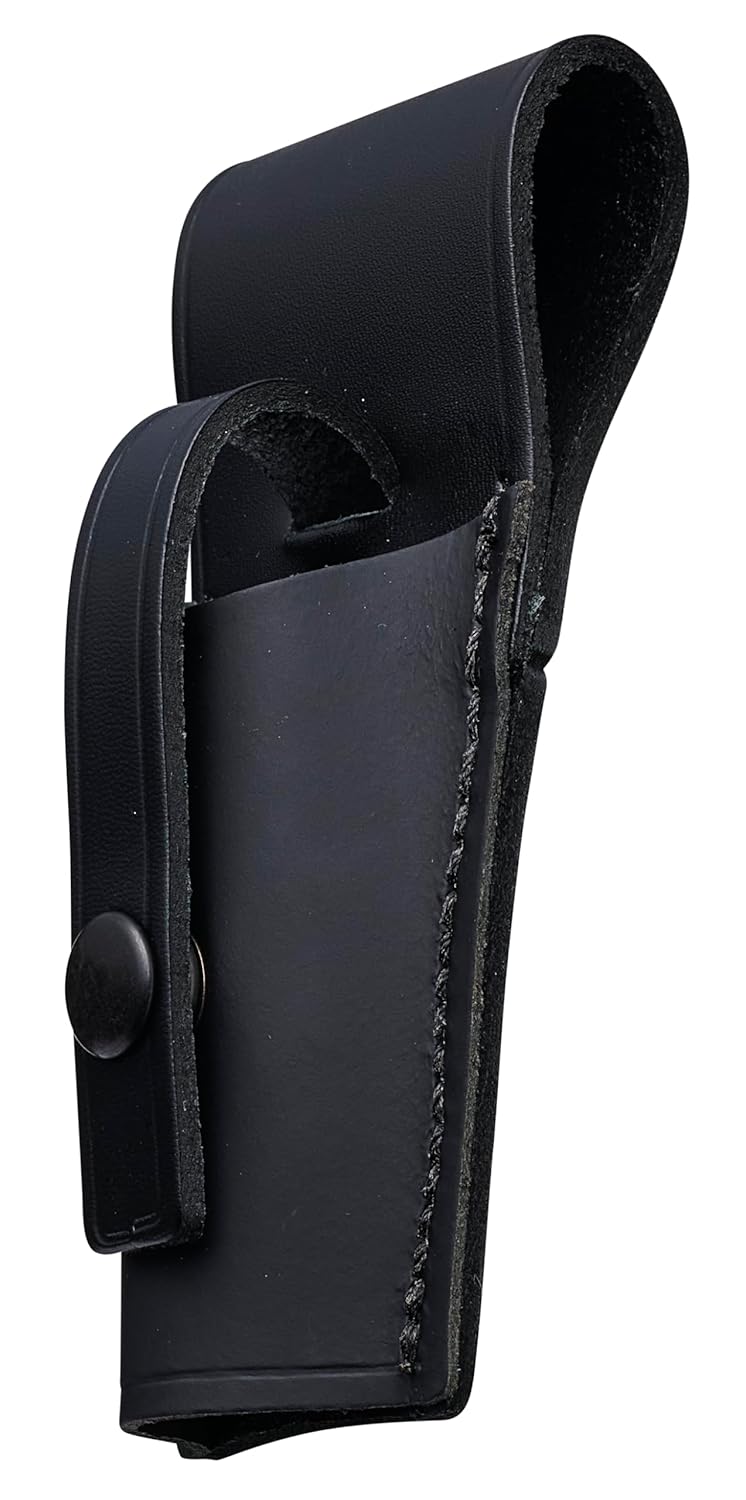 JAY-PEE Black Leather Ticket Punch Holder, Standard Size Pouch for Bus Drivers, Railroad Train Conductors, Mass Transit Officials, Snap Strap Secures Punch or Small Tools, Genuine Leather Construction eBaydiy Tools