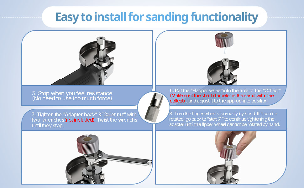 Easy to install for sanding functionality