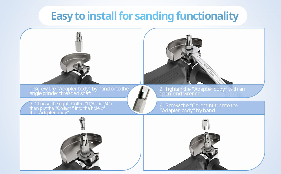 Easy to install for sanding functionality