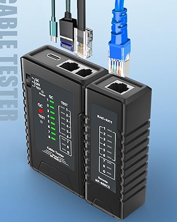 ZHOUCE Network Cable Tester Ethernet Cable Tester LAN Telephone Line CAT5 CAT6 CAT3 RJ45 RJ11