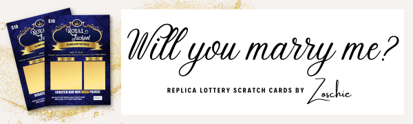 Will you marry me proposal idea, lottery scratch card