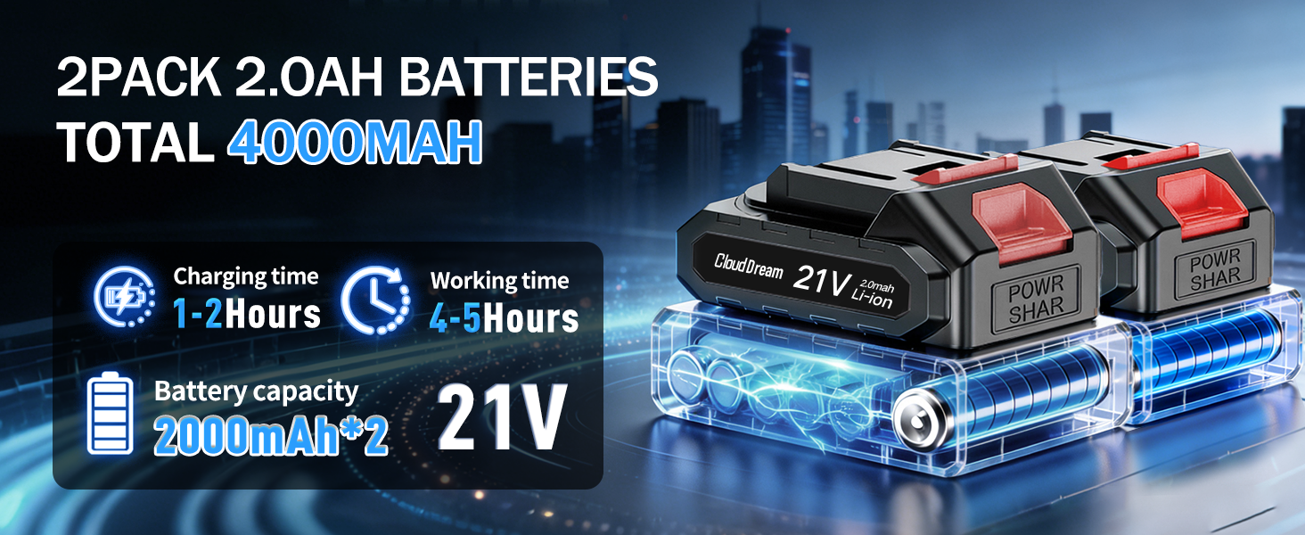 The powerful battery ensures that you have no worries.