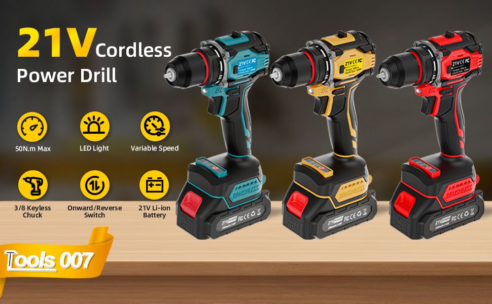21V Cordless Power Drill