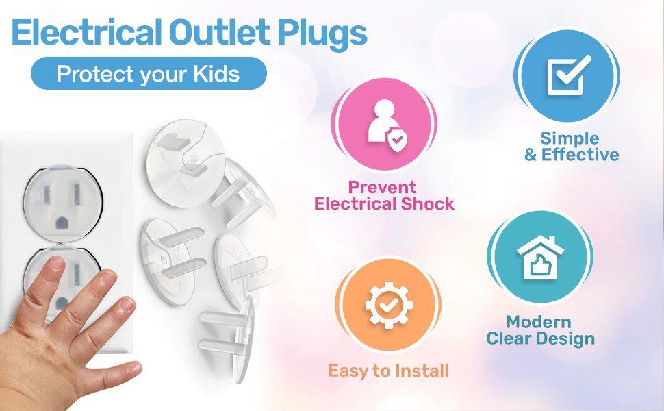 electric Outlet Plugs Protect your Kids outlet covers baby proofing plug proof child