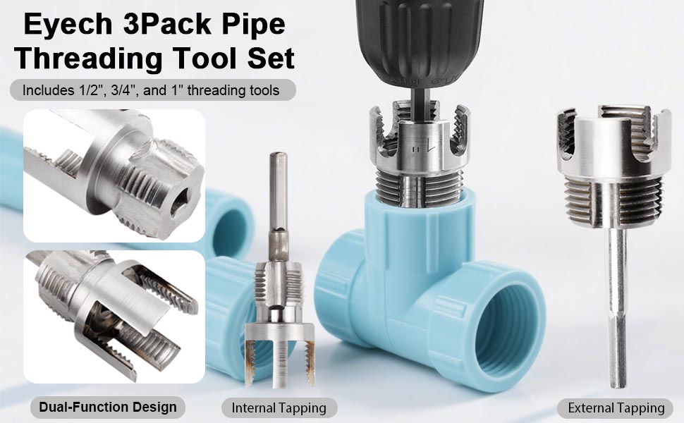 dual-function pipe threading tool