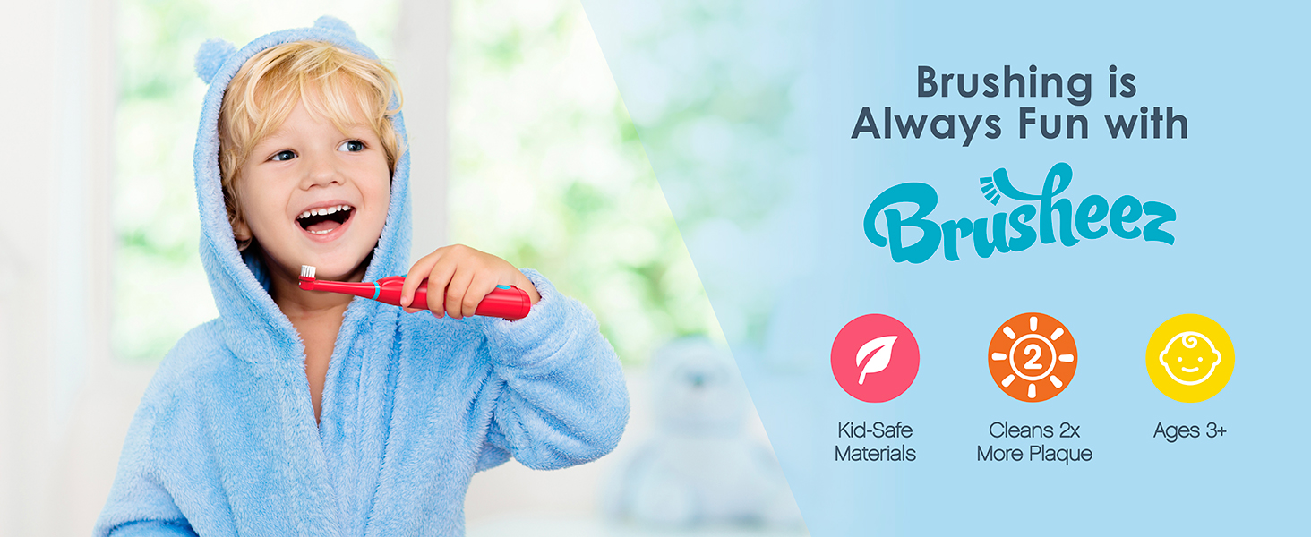 brusheez kids toothbrush soft bristle kid safe beginners