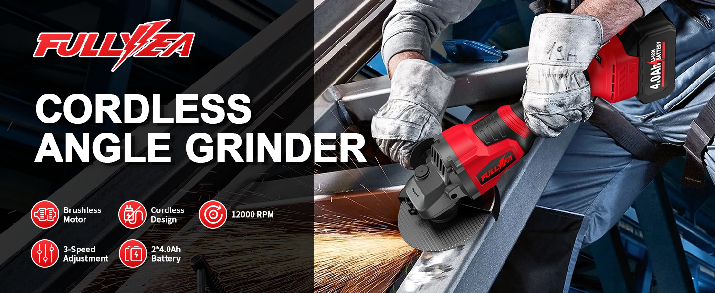 cordless angle grinder with battery