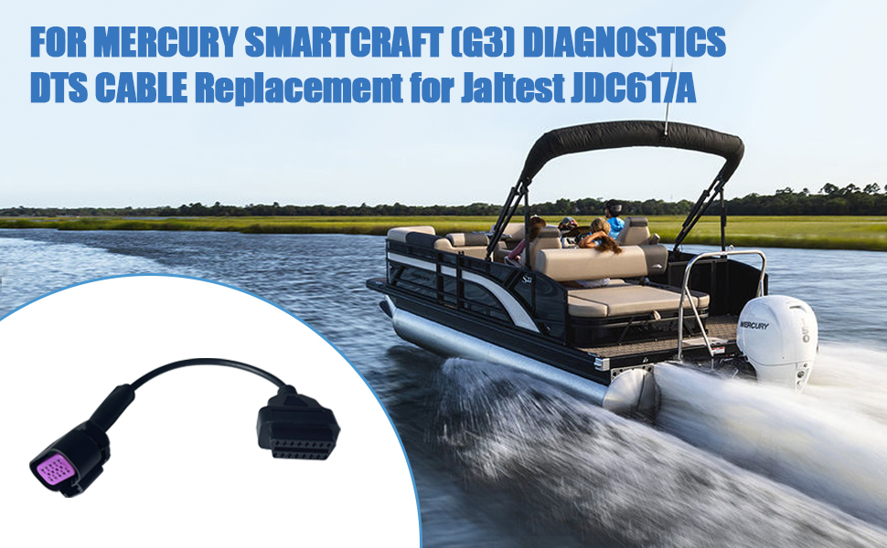 DTS for Mercury for Mercruiser Marine Diagnostic Adapter 10 Pin Cable Relace for Jaltest JDC617A