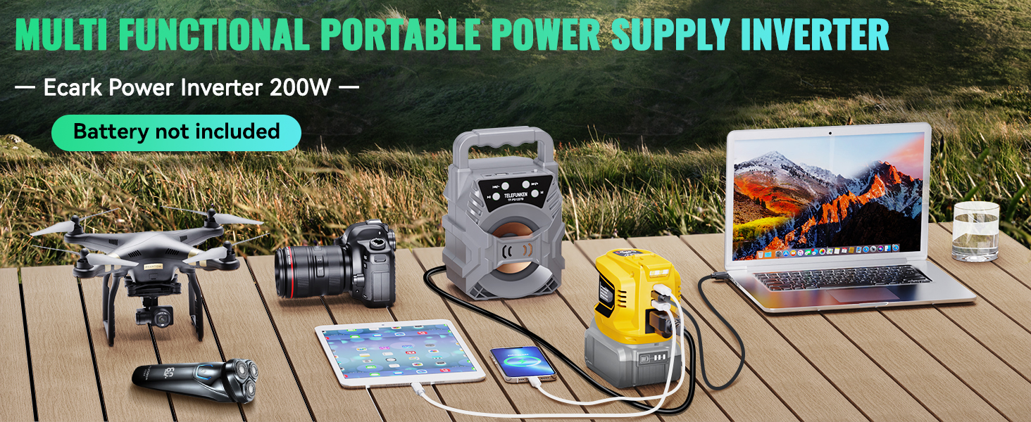 Charger Adapter Battery Powered Outlet(no battery)