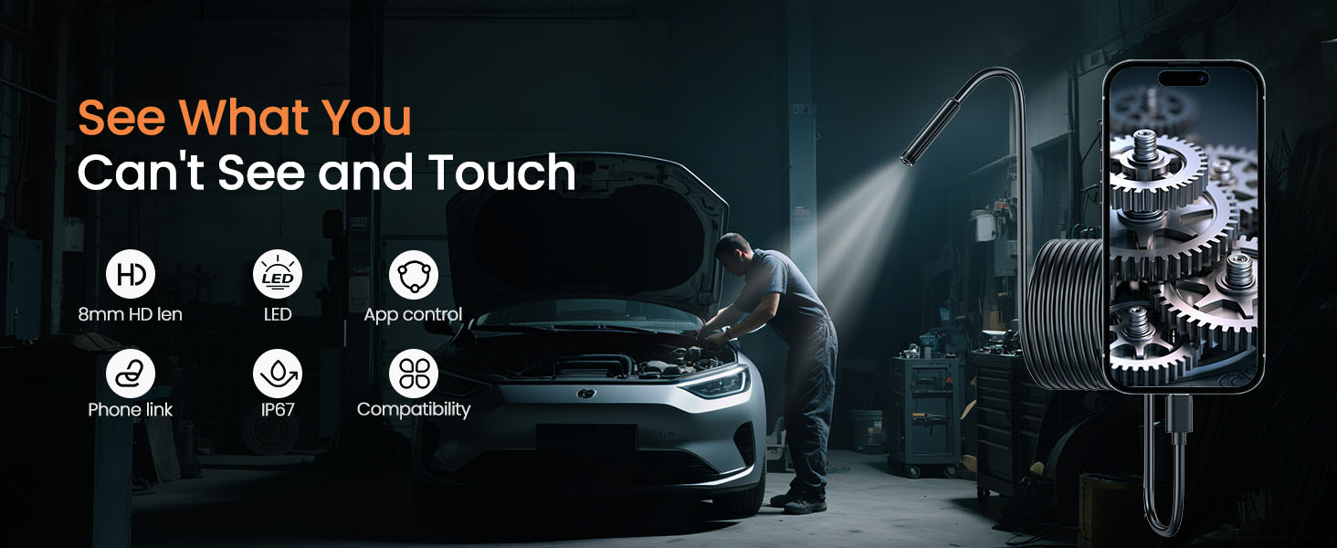 inspection camera with light