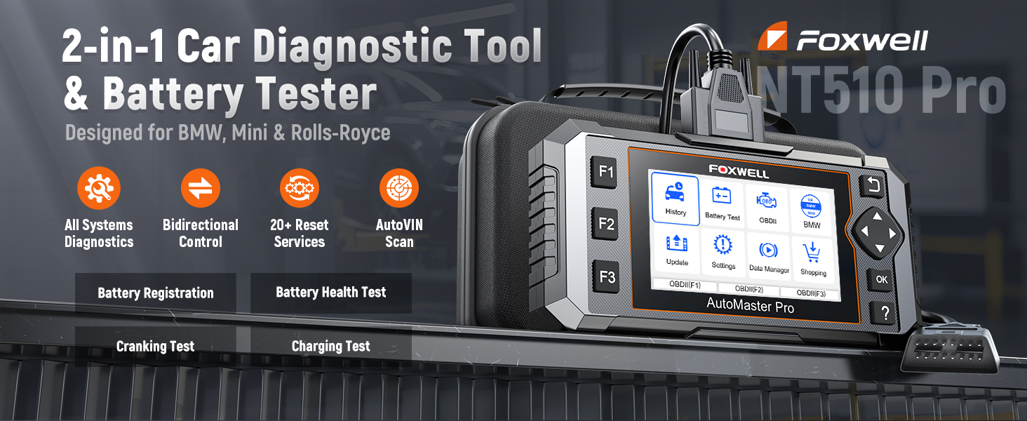 car diagnostic tool with battery tester