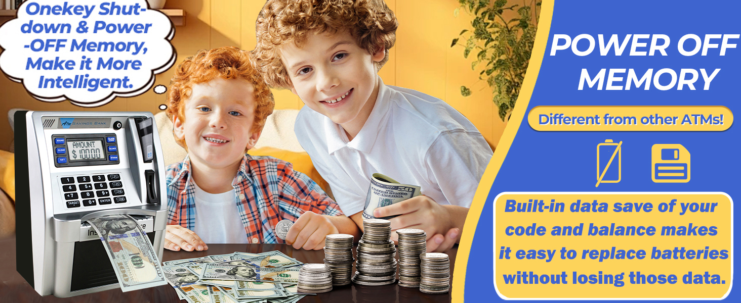 atm piggy bank for kids for real money digital with card savings machine coin box safe bills