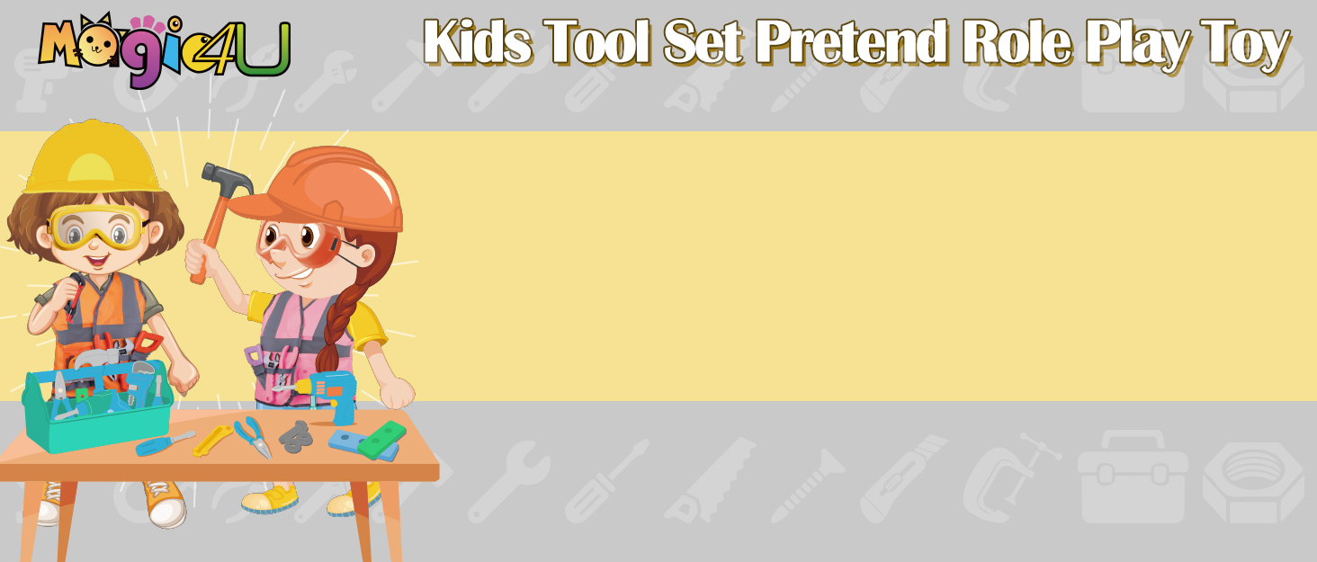 MAGIC4U Kids Tool Set Pretend Role Play Toy