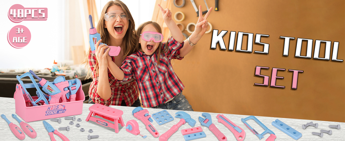 MAGIC4U 48PCS Kids Tool Set