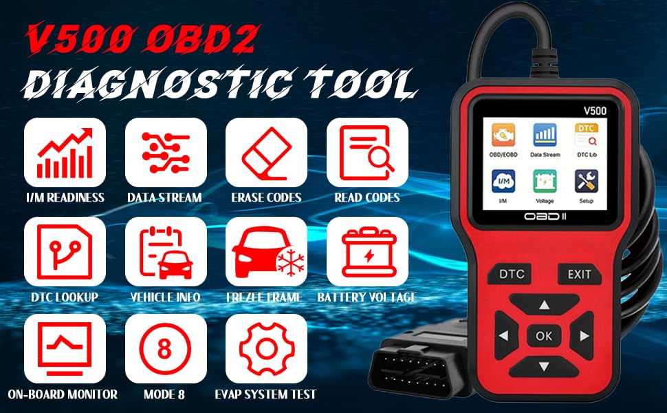 V500 OBD2 FULL Functions