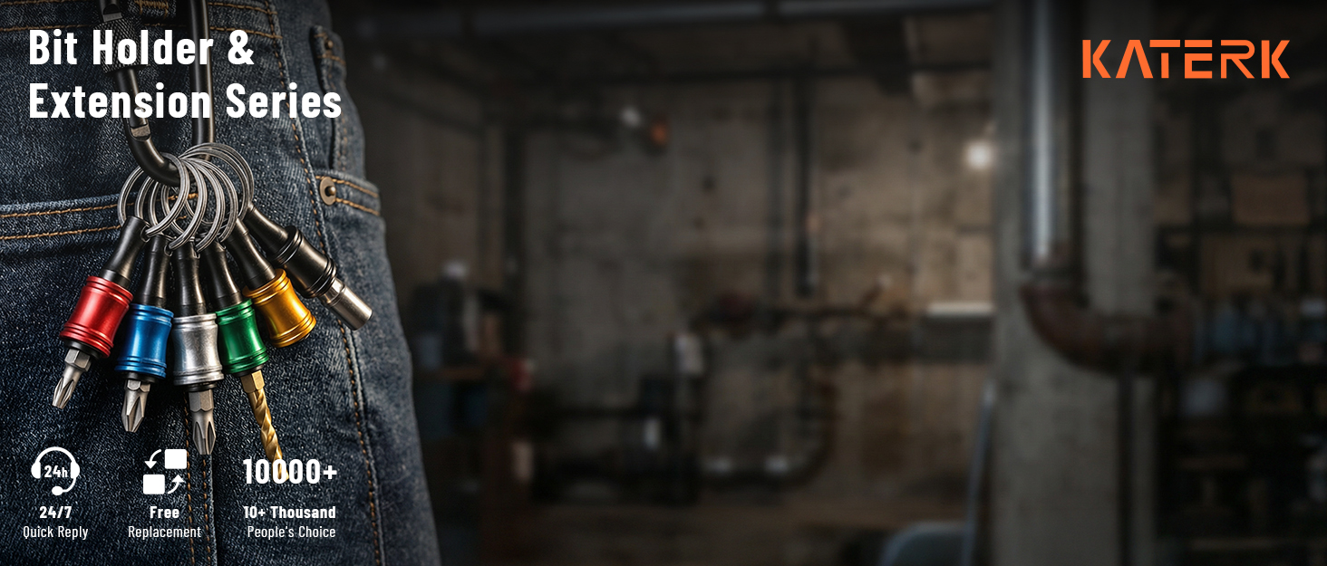 Bit Holder Key Chain 12 Pcs Set, backed by 24-hour service and free replacements