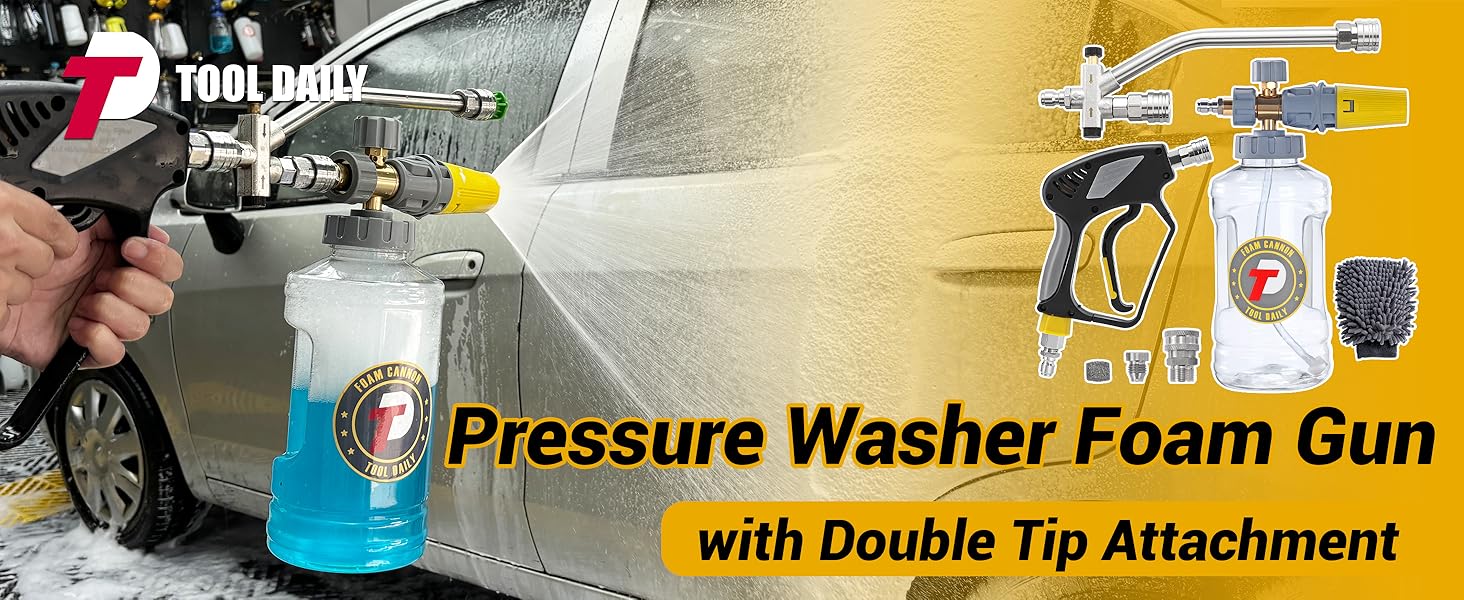 foam cannon dual connector