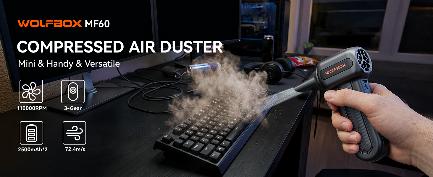 WOLFBOX MF60 Compressed Air Duster